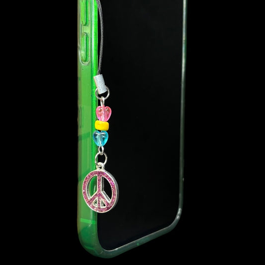 Pretty Peace Phone Charm