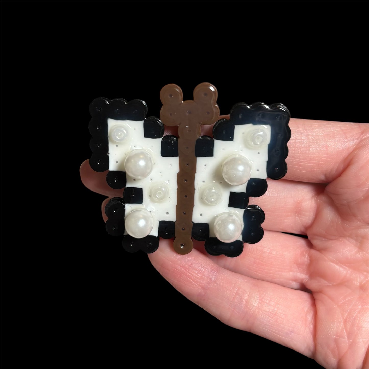 Pearl Butterfly Perler Magnet