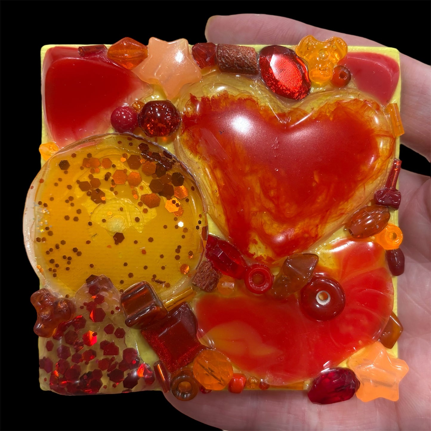 Red Hot 3D Assemblage Magnet