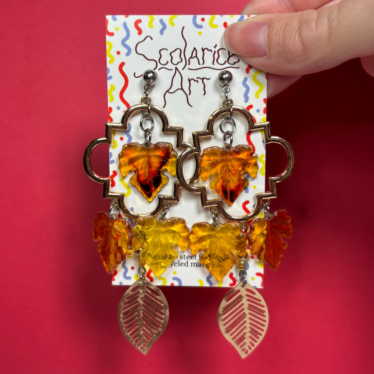 Leaf Pile Earrings