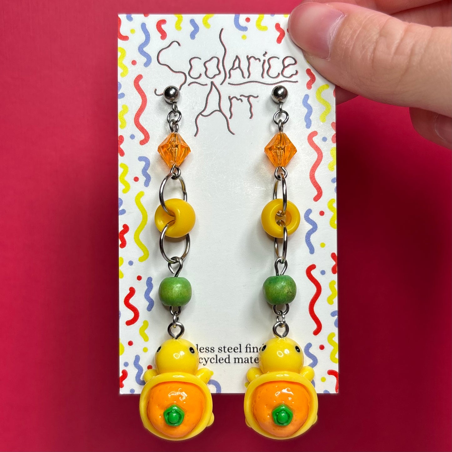 Orange Earrings