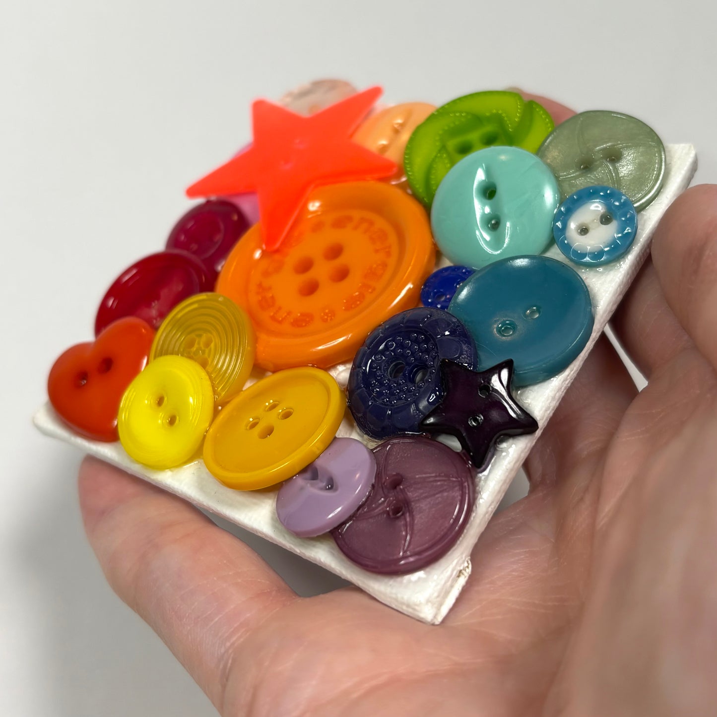 Buttoned Up 3D Assemblage Magnet