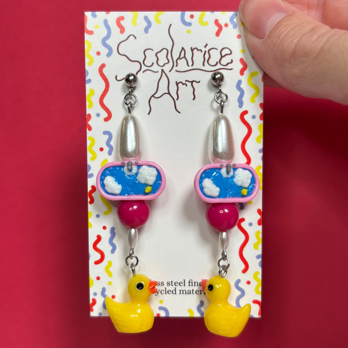 Rubber Duck Bath Earrings