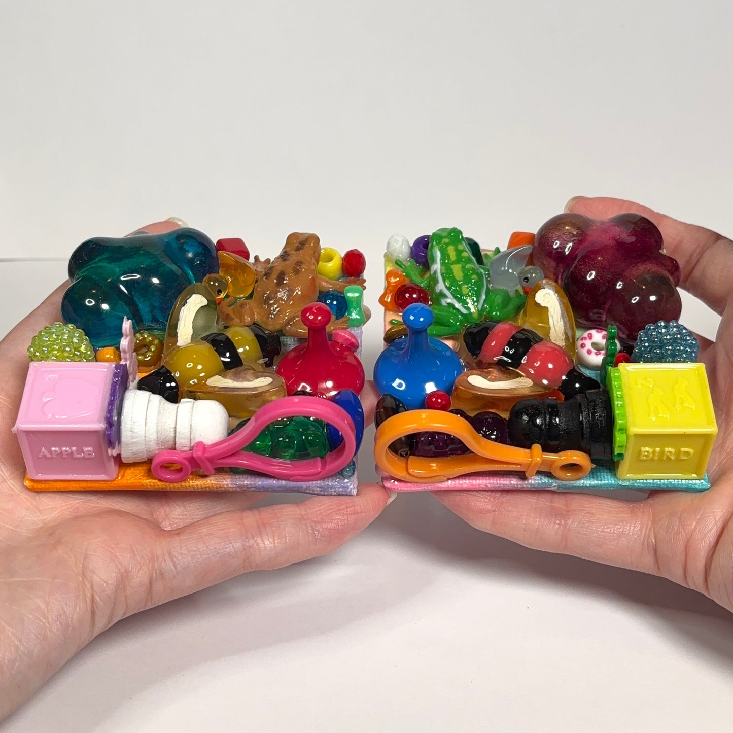 SET OF 2- Matching I Spy 3D Assemblage Magnets