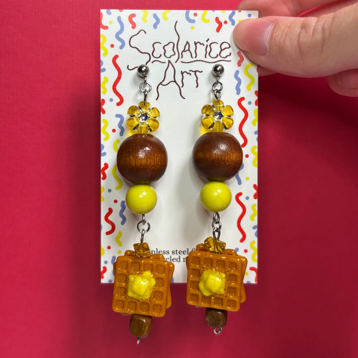 Waffle Earrings