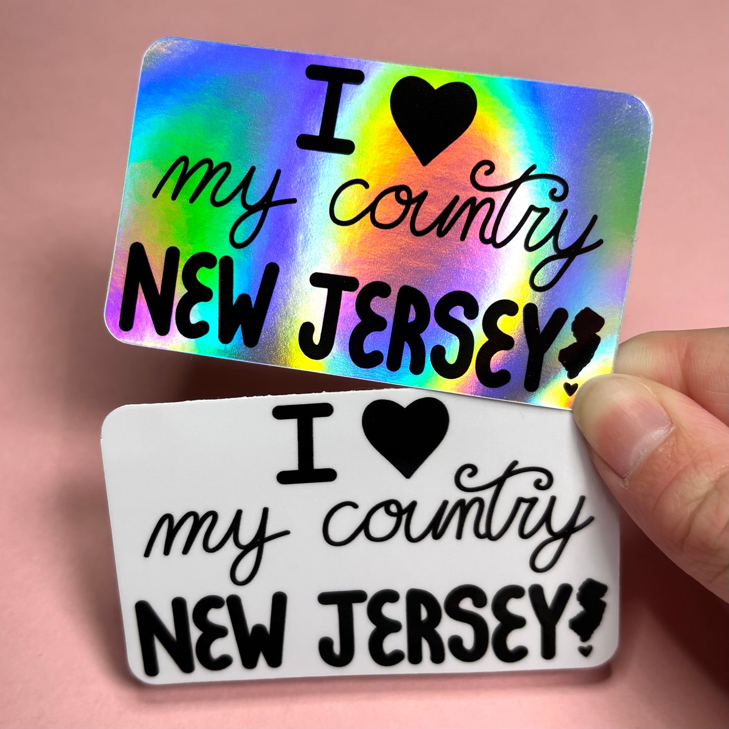 I Love My Country New Jersey Sticker