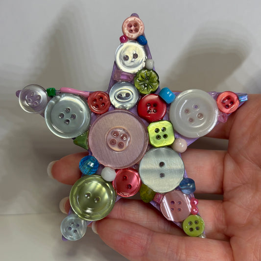 Cute As A Button 3D Assemblage Magnet