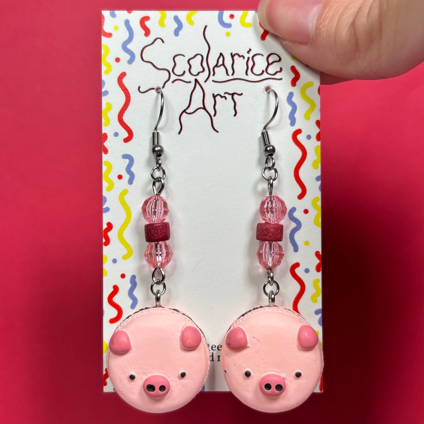 Pig Macaron Earrings
