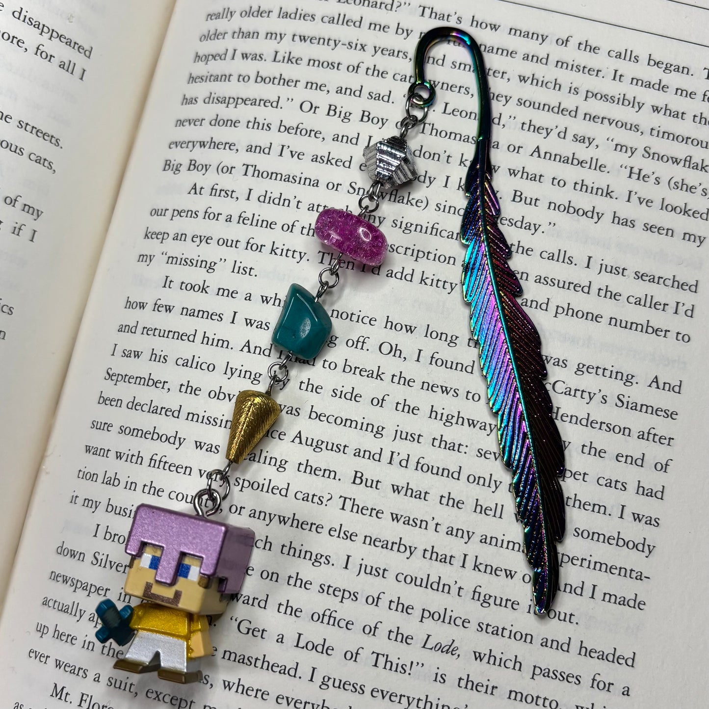 Minecraft Rainbow Steve Bookmark