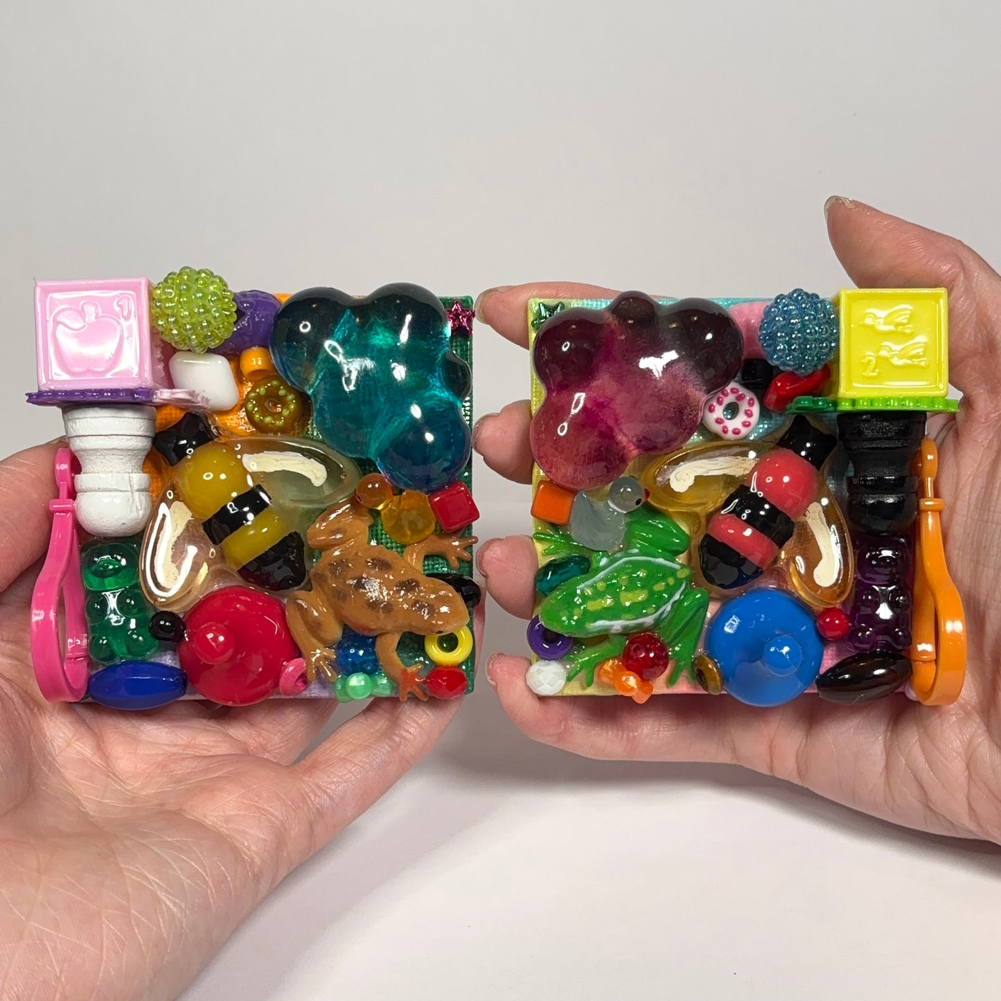 SET OF 2- Matching I Spy 3D Assemblage Magnets