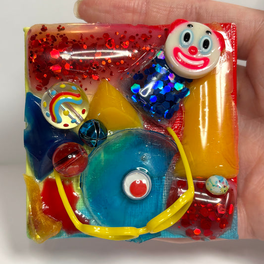 Clown Activities 3D Assemblage Magnet