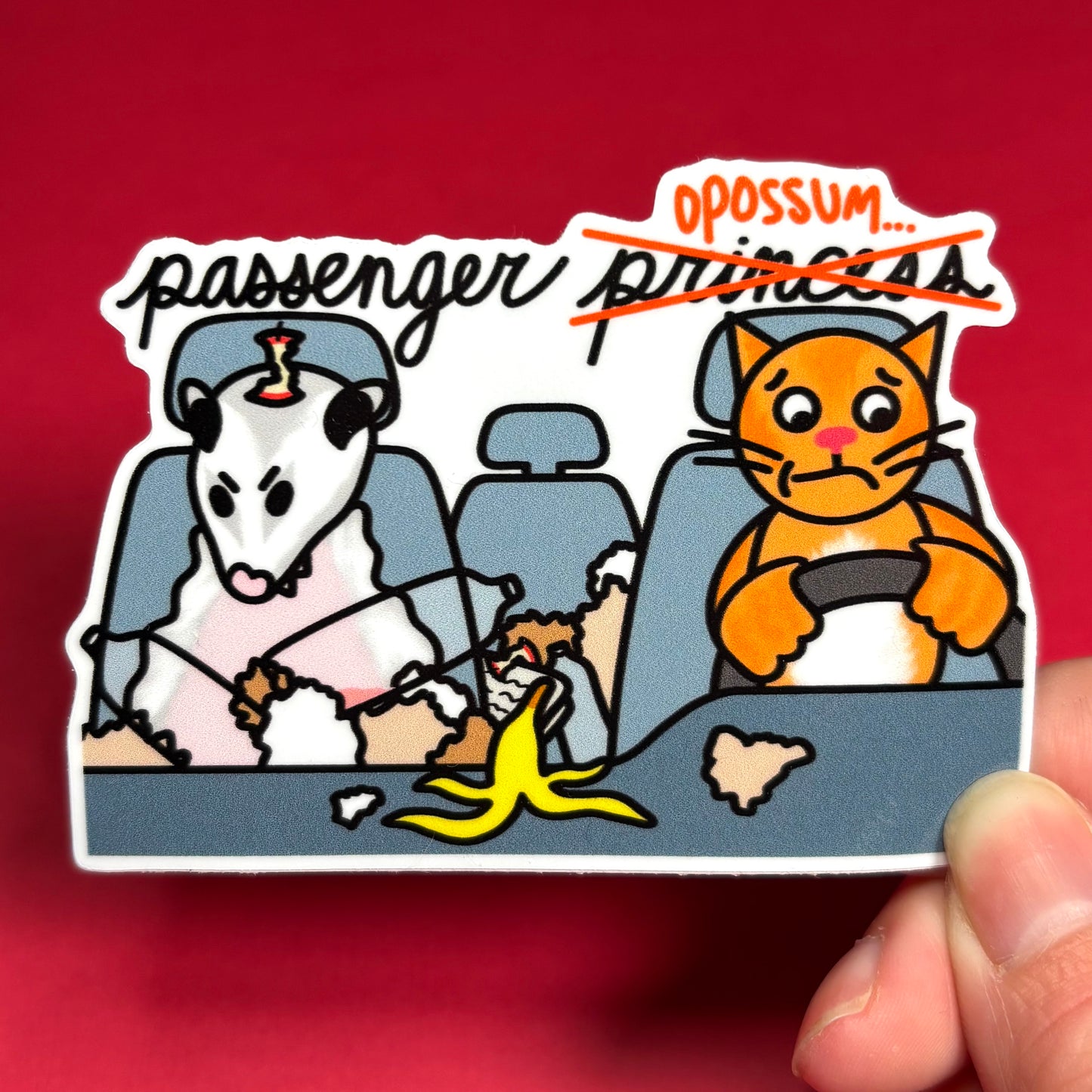 Passenger Opossum Sticker