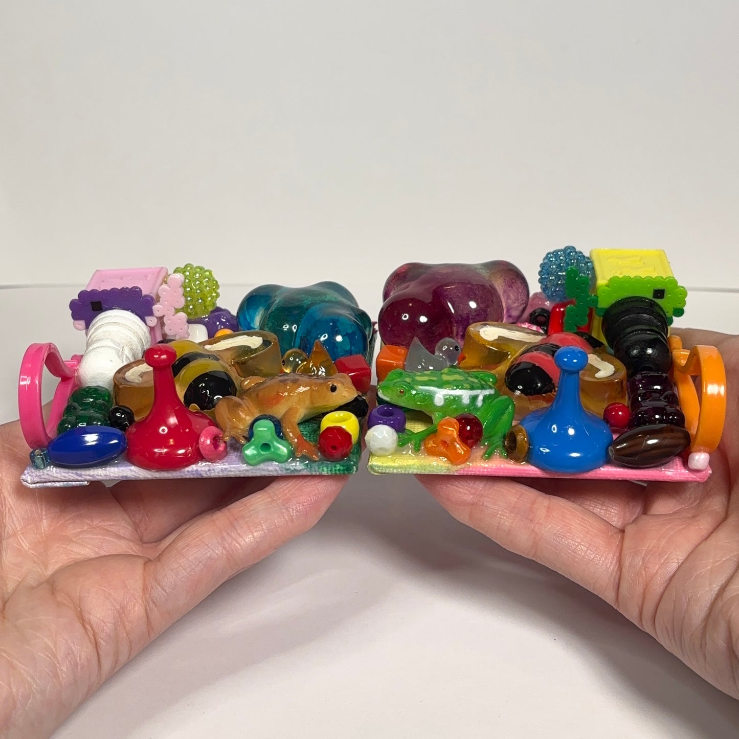 SET OF 2- Matching I Spy 3D Assemblage Magnets