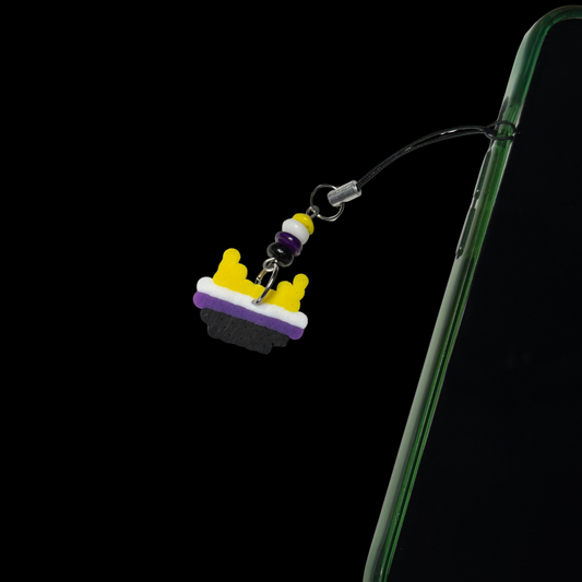 Nonbinary Phone Charm
