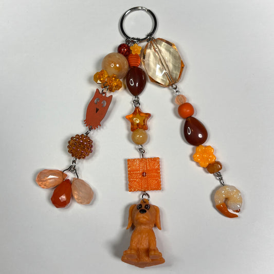 Orange Monochrome Bag Charm