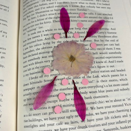 Pink Flower Bookmark