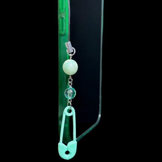 Mint Pin Phone Charm