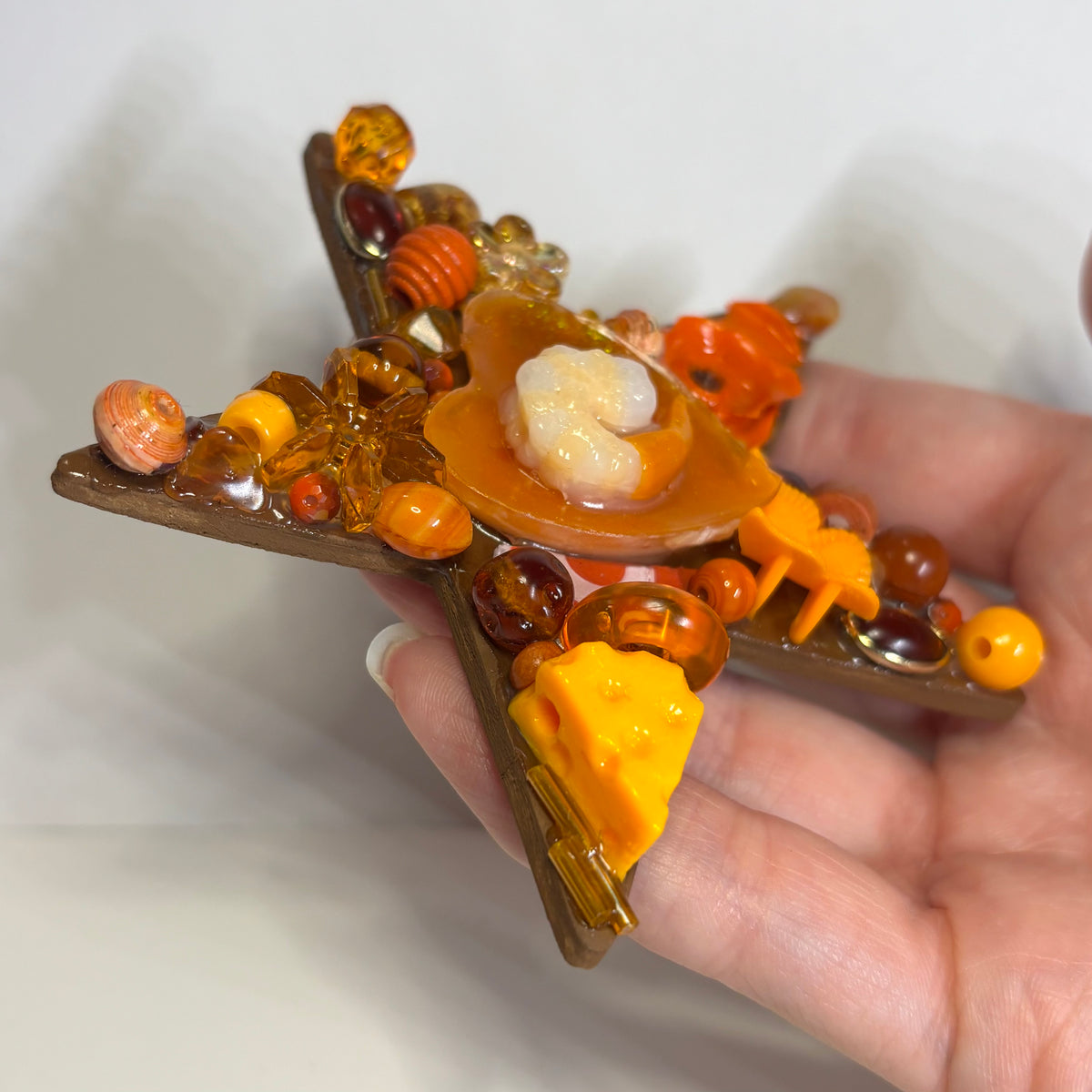 Orange 3D Assemblage Magnet