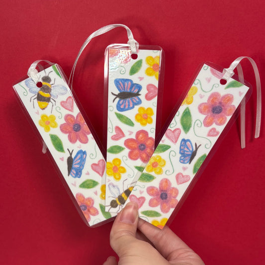 Hand-drawn Florals Bookmark