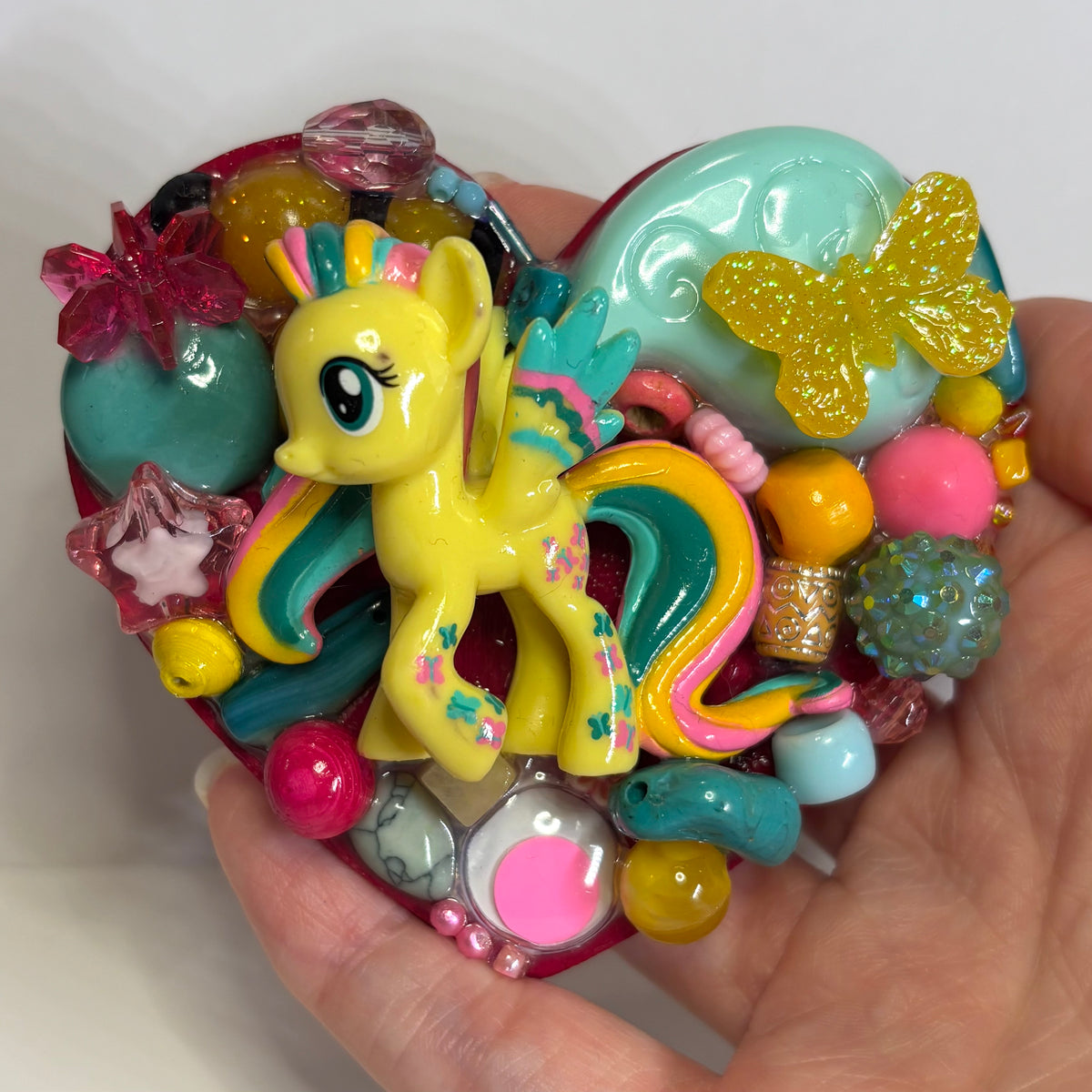 Rainbow Fluttershy 3D Assemblage Magnet