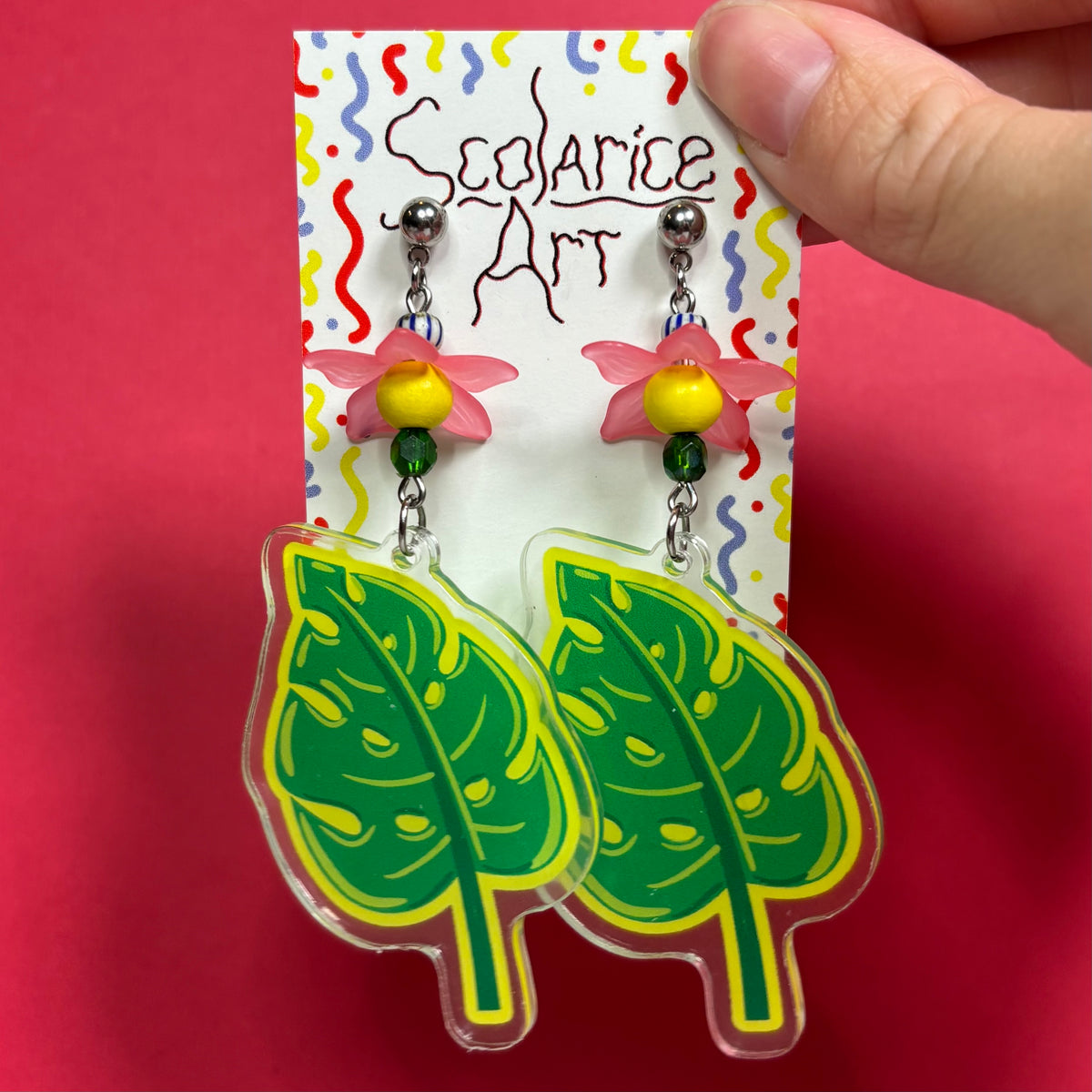 Monstera Earrings