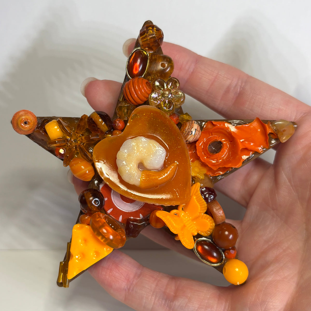 Orange 3D Assemblage Magnet