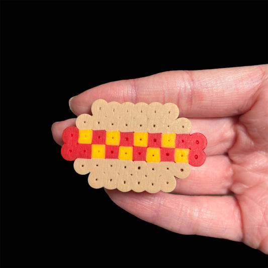Hot Dog Perler Magnet
