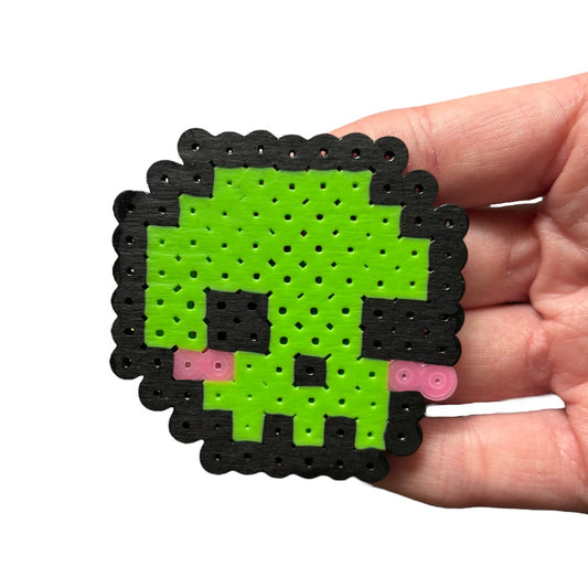 Zombie Head Perler Magnet