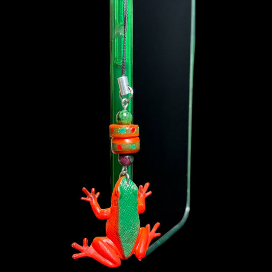 Red Frog Phone Charm